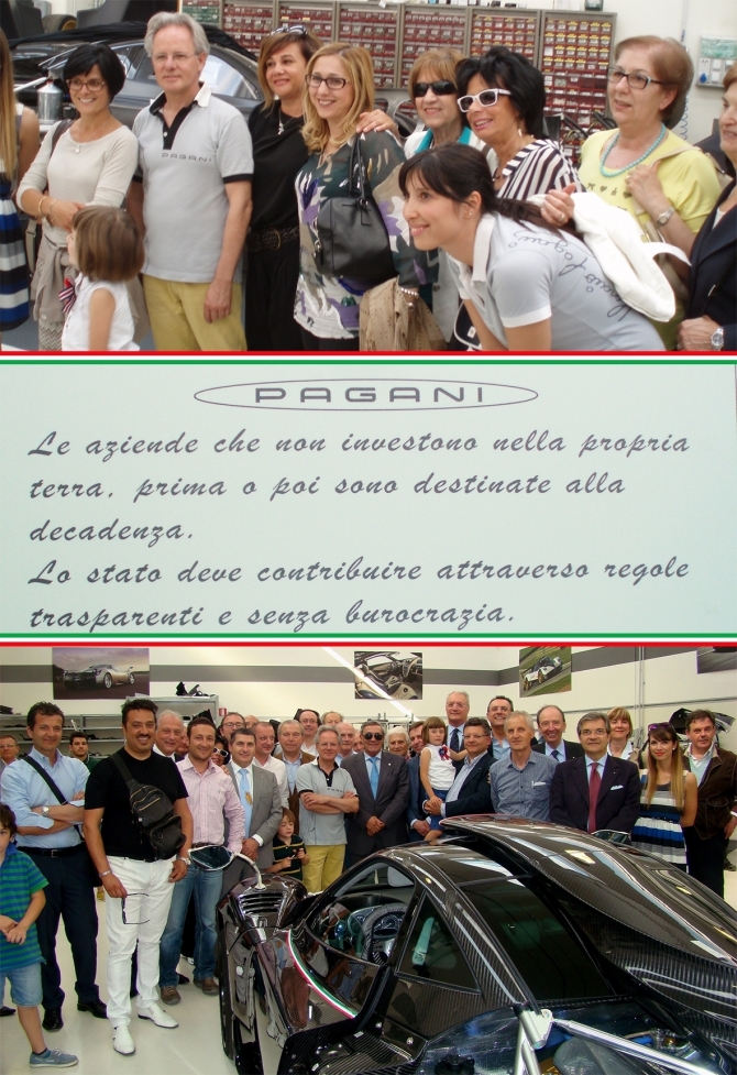 GIOVEDÌ  29 MAGGIO: VISITA ALLA PAGANI AUTO - ROTARY CLUB di CENTO